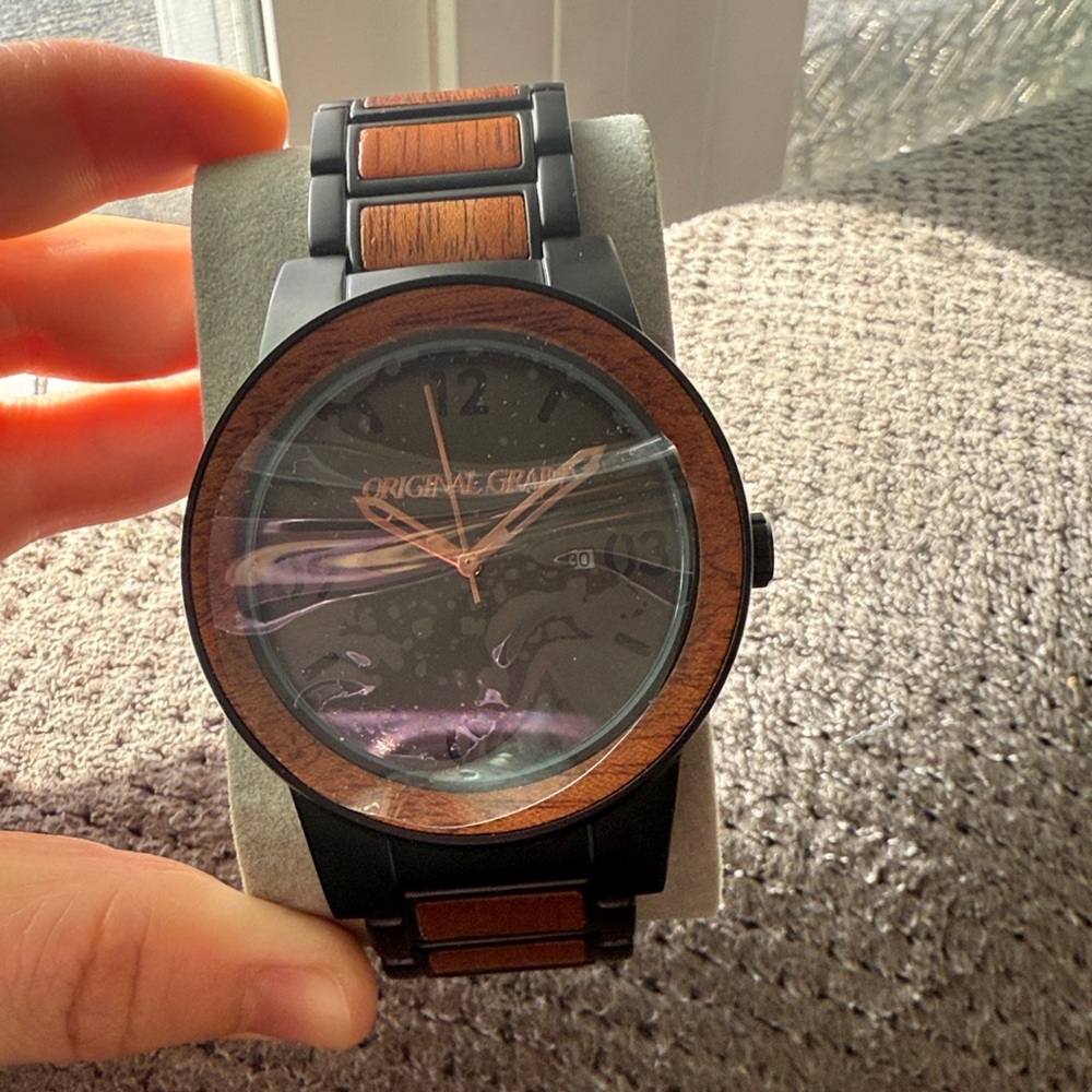 Original Grain Black and Brown Men's Watch